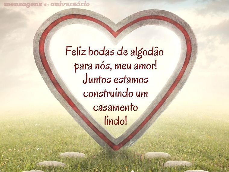 Frases românticas para o cartão das Bodas de Algodão