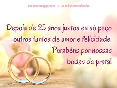 como comemorar 25 anos de casamento