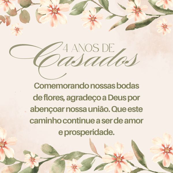 4 anos de casamento significado