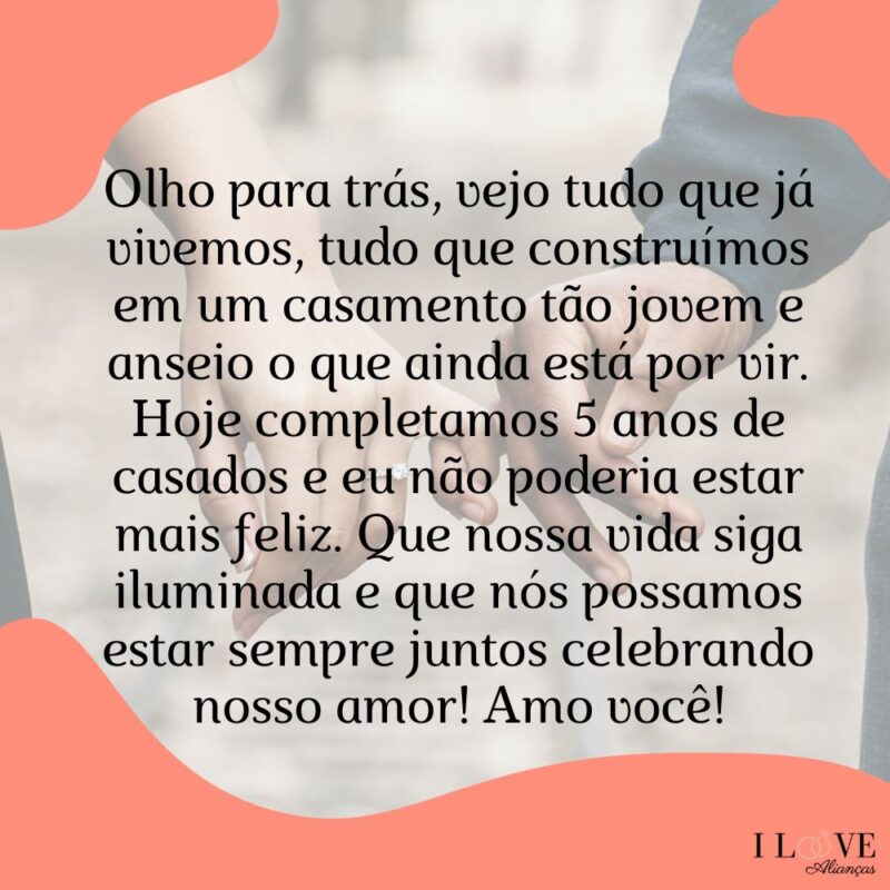 5 anos de casamento bodas do que
