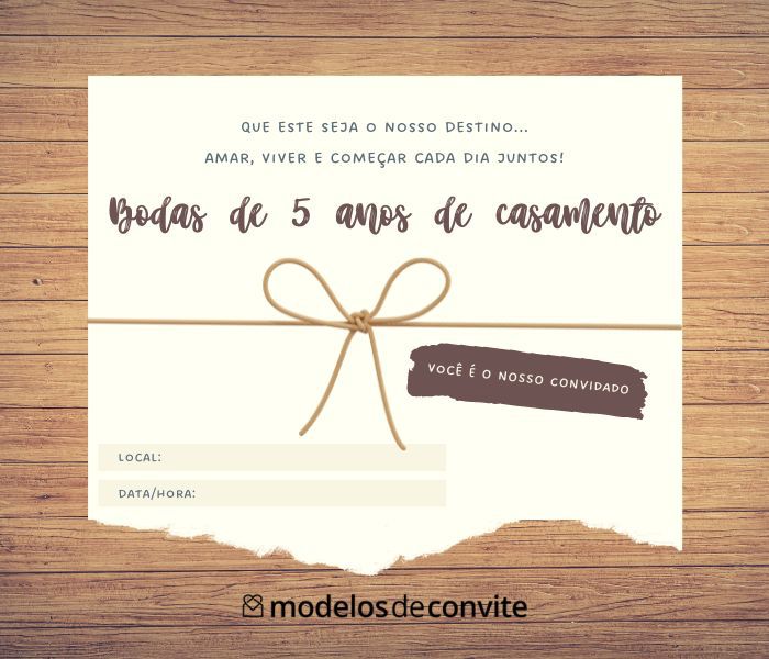 custo médio para celebrar 5 anos de casamento
