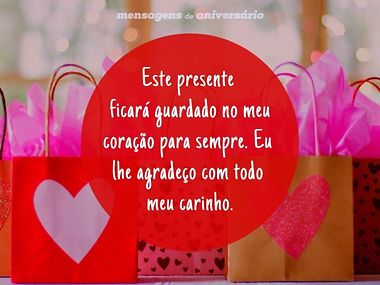 agradecimento de presentes