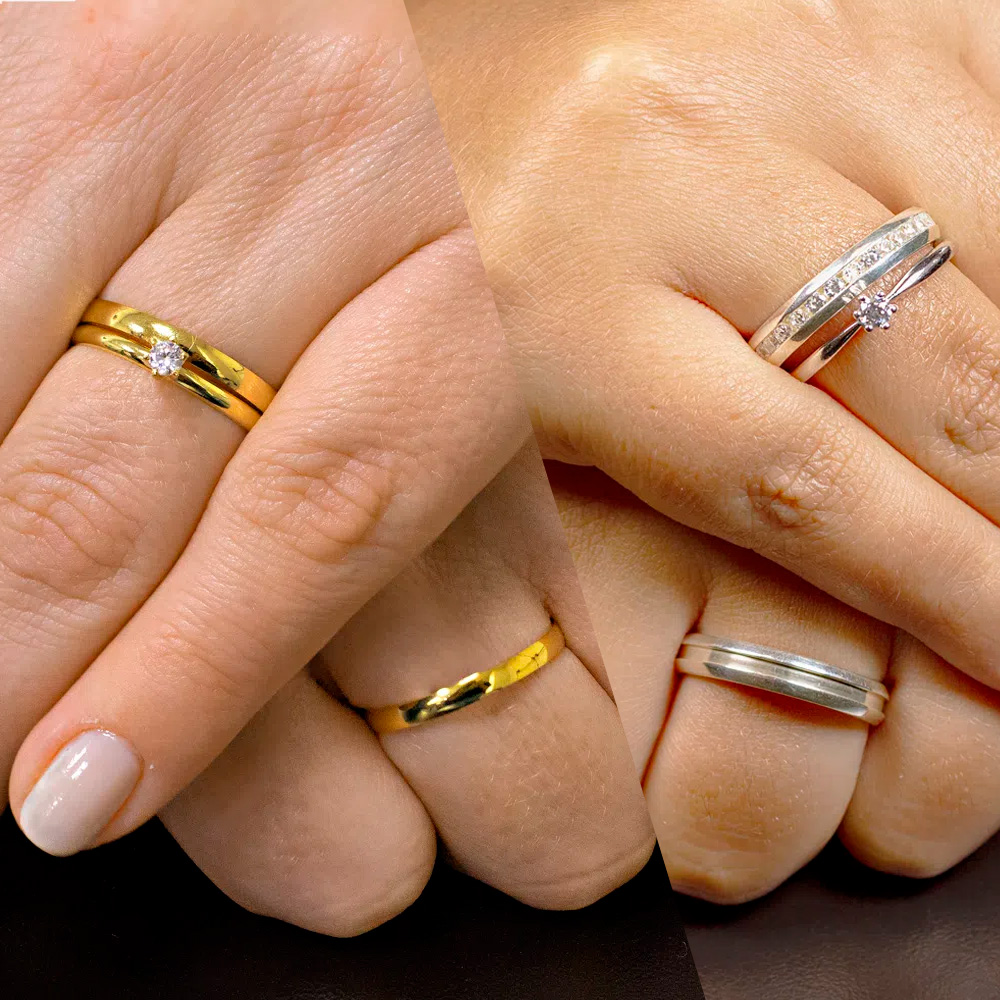 Aliança de namoro vs. noivado: Entenda as diferenças e o uso correto.