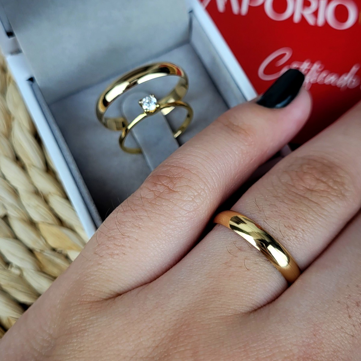 Alianças de casamento em ouro 18k