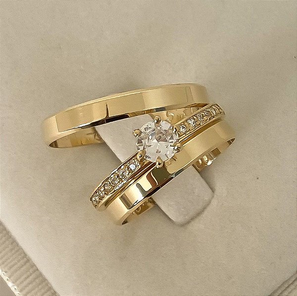 Alianças de casamento ouro amarelo