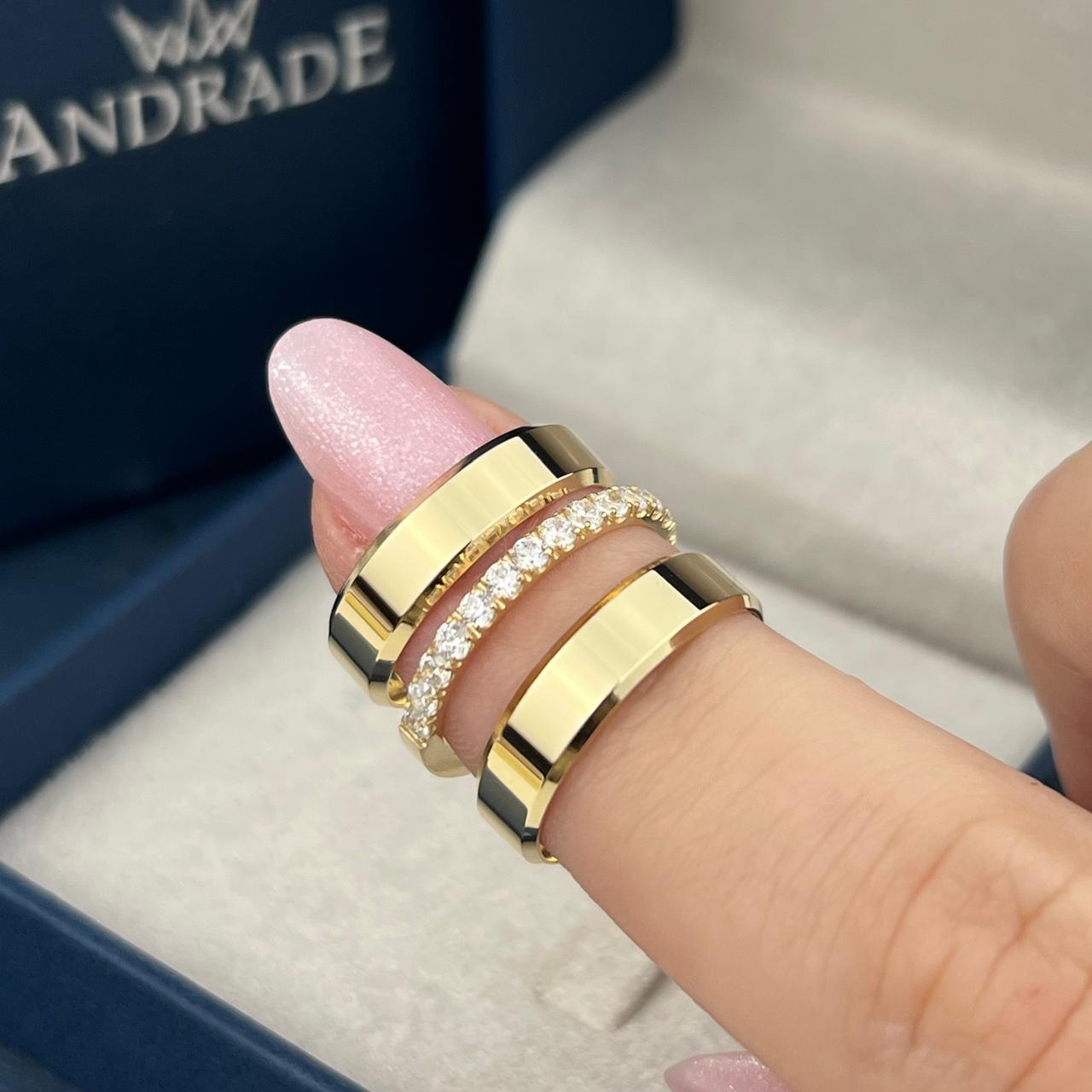 Alianças de casamento ouro rosé