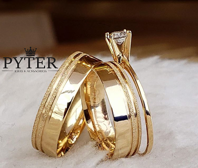 Alianças de casamento minimalistas