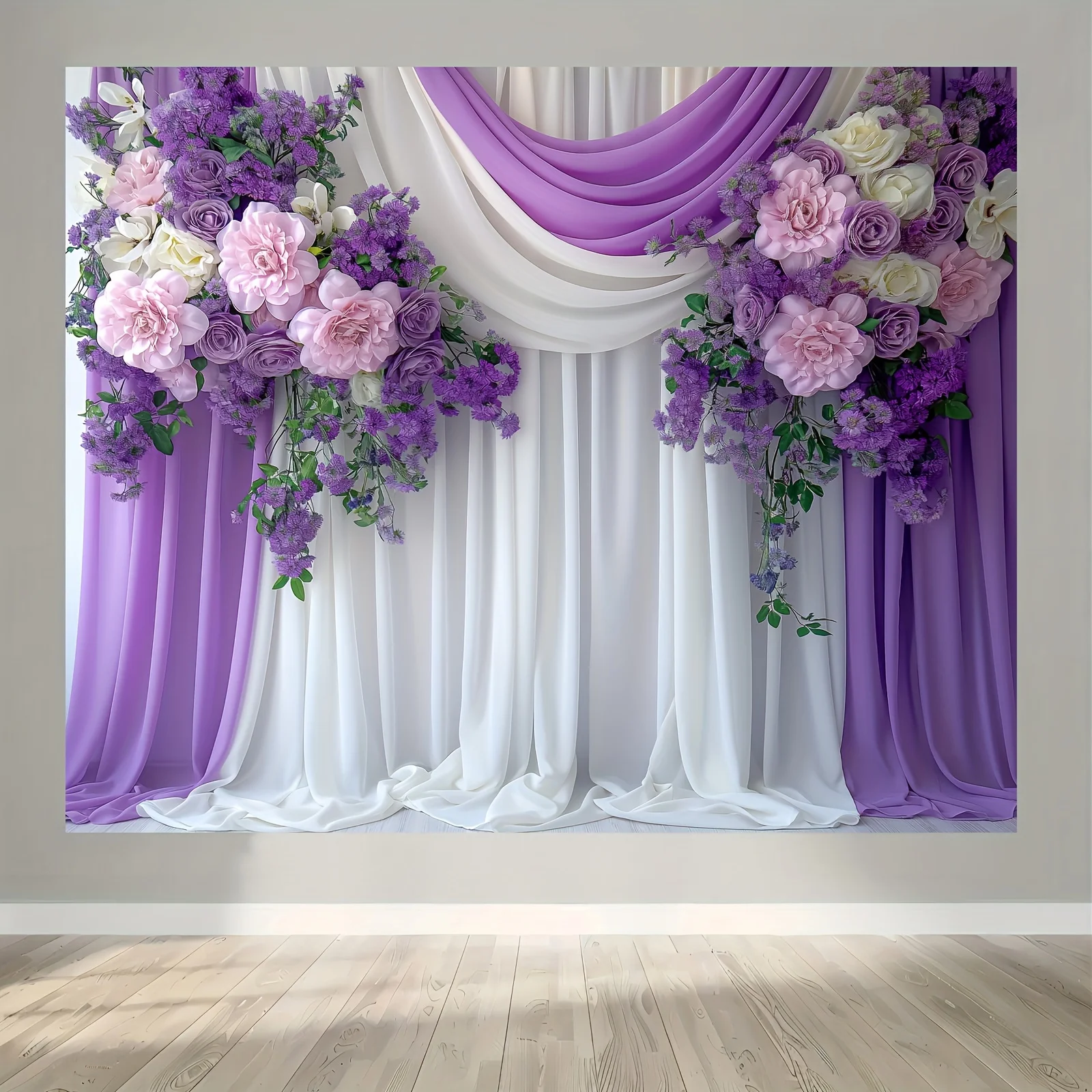 altar com fundo de folhagens