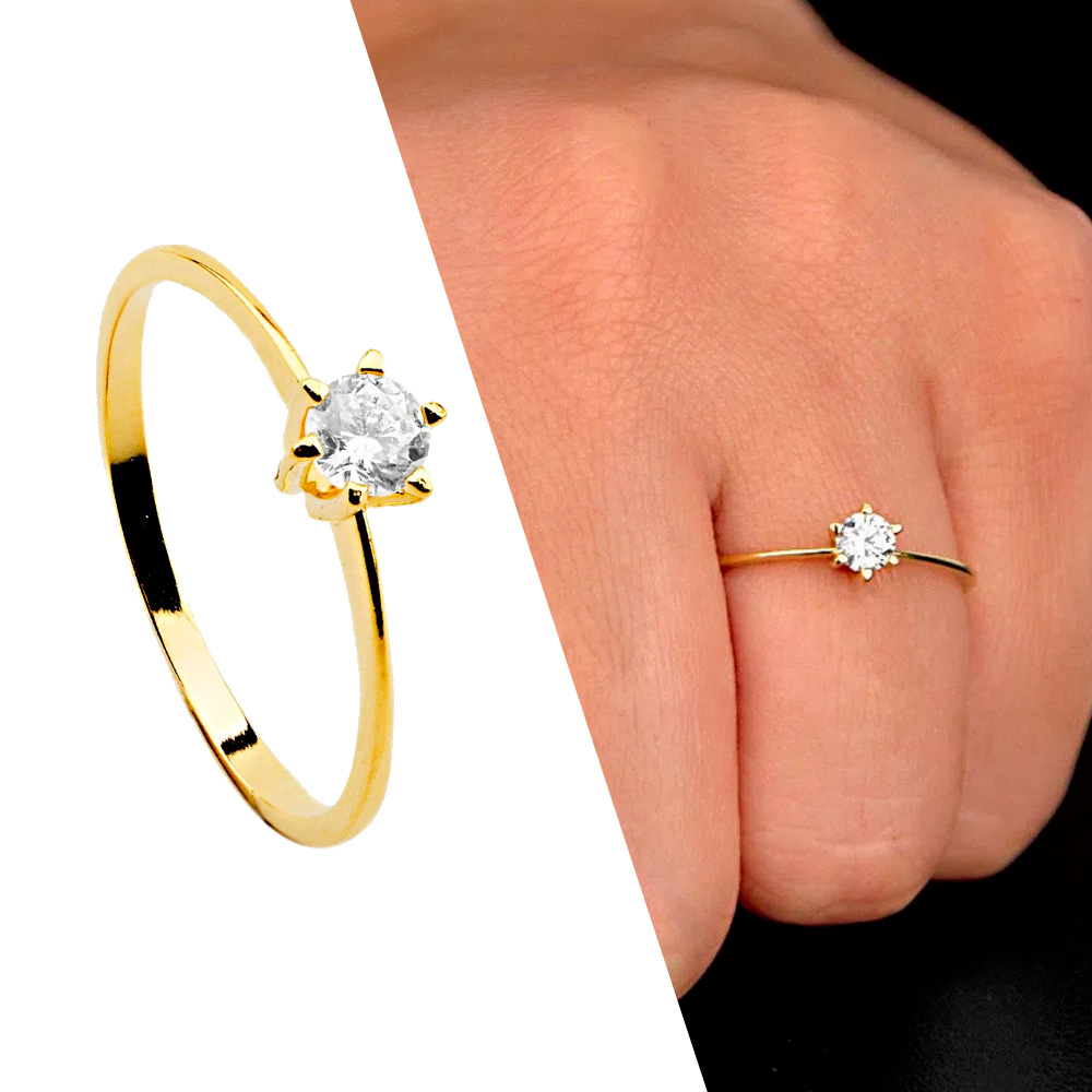 anel de noivado de diamante