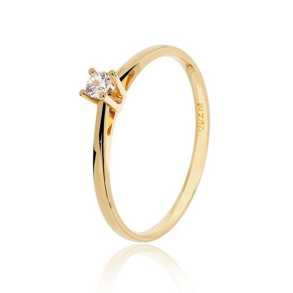 quanto custa um anel solitário de ouro