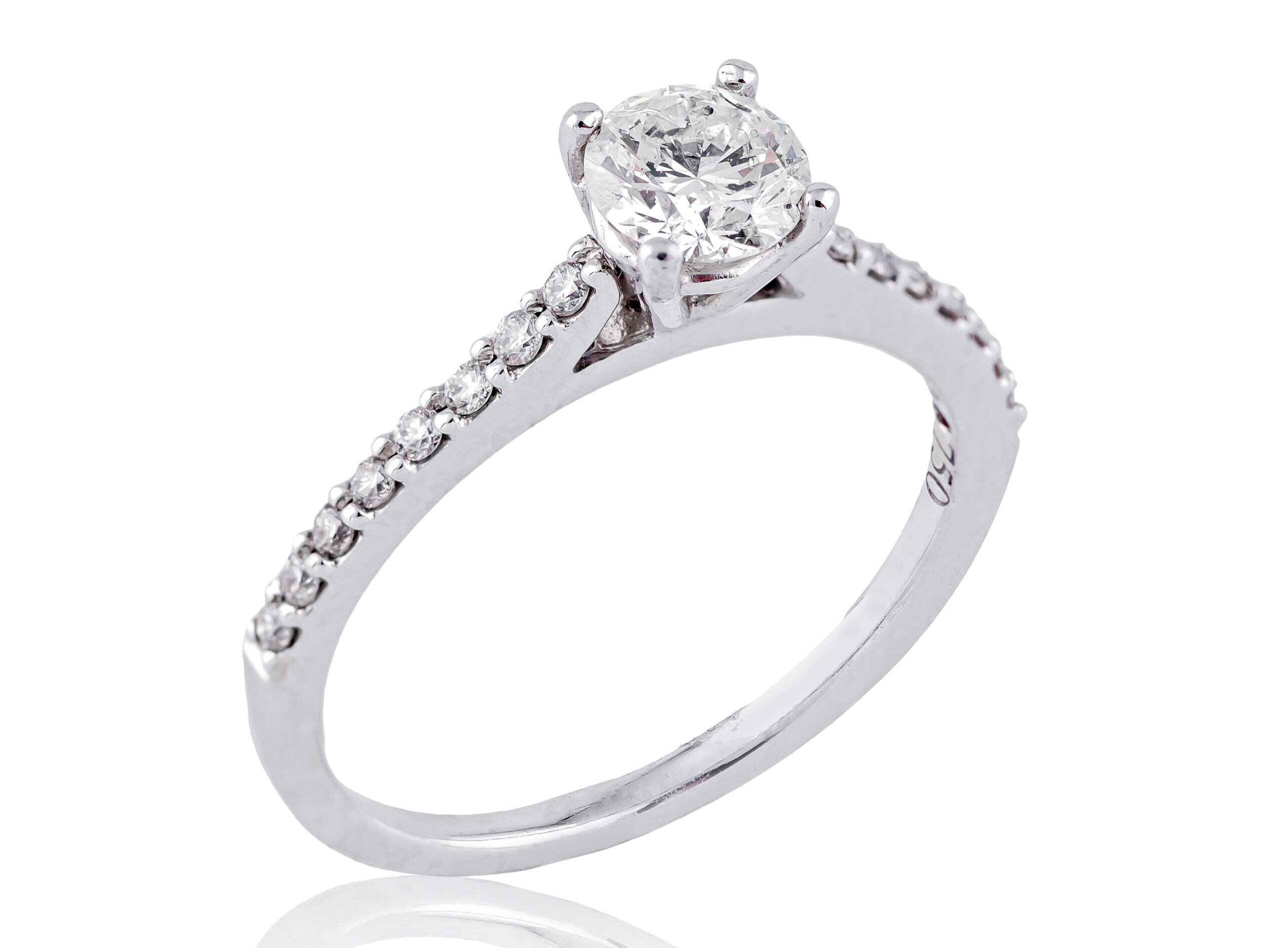 anel solitário com diamante de 0.5 quilates