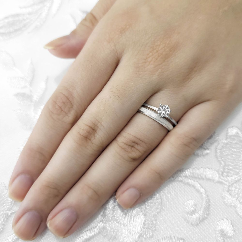 anel solitário com diamante de 0.5 quilates