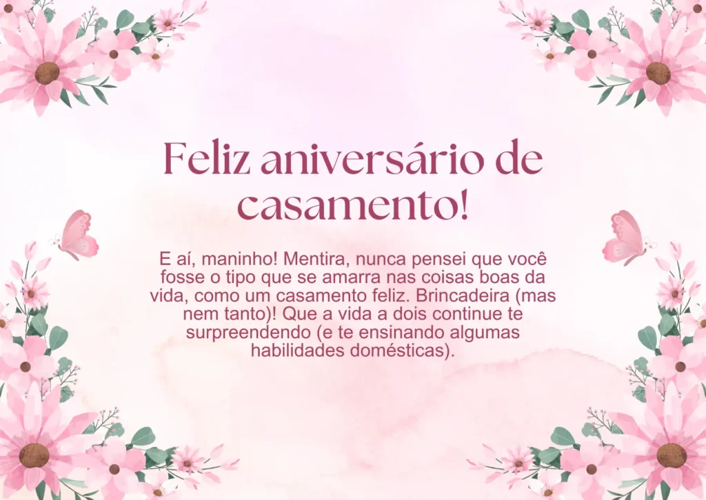 mensagens de aniversário de casamento para pais
