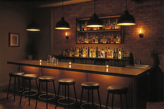 Tendências de Design: O Luxo da Pedra Natural Iluminada em Bares