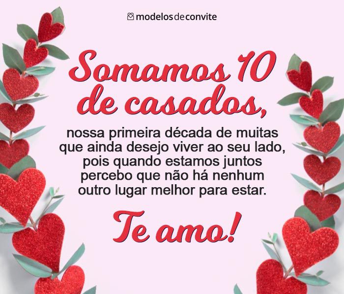 bodas de 10 ano de casamento