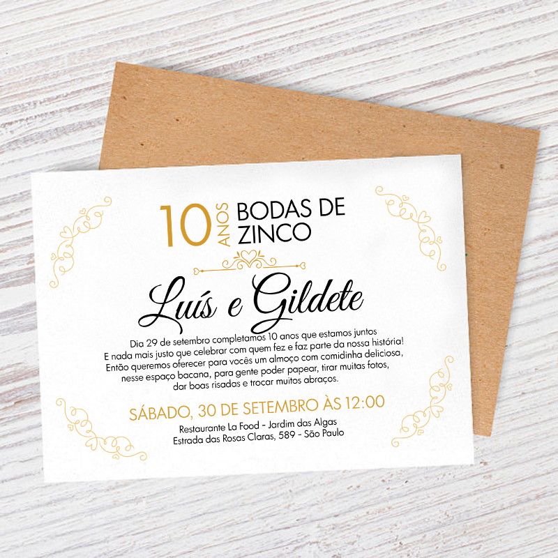 bodas de casamento 10 anos