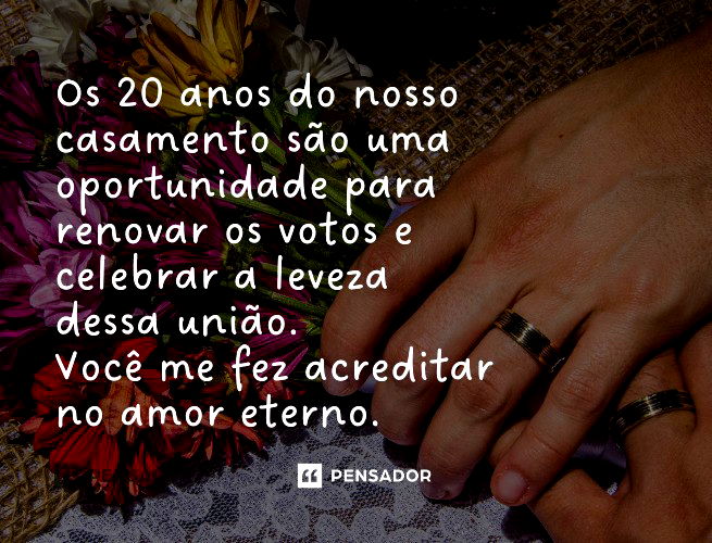 bodas de 20 anos de casados