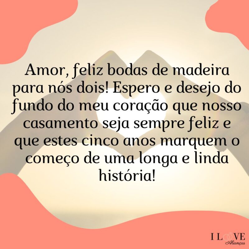 5 ideias criativas para celebrar as Bodas de Madeira
Como presentear no 5º aniversário de casamento
O significado por trás das Bodas de Madeira
Bodas de Madeira vs. Bodas de Ferro: Qual a diferença?
Planejando um jantar romântico para as Bodas de Madeira