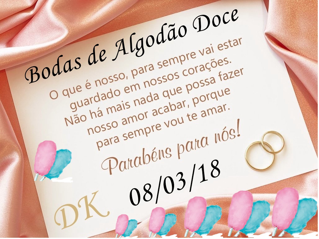 presente bodas algodão doce