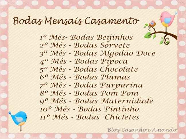 bodas de 3 meses de casamento