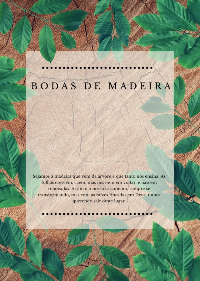 bodas de madeira
