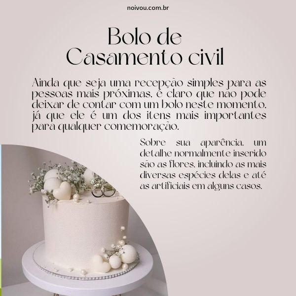 bolo casamento civil