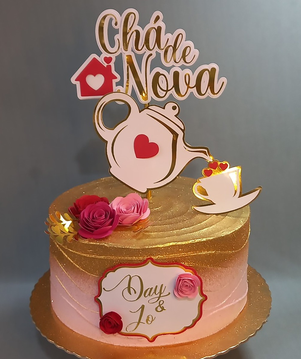 bolo cha de casa nova