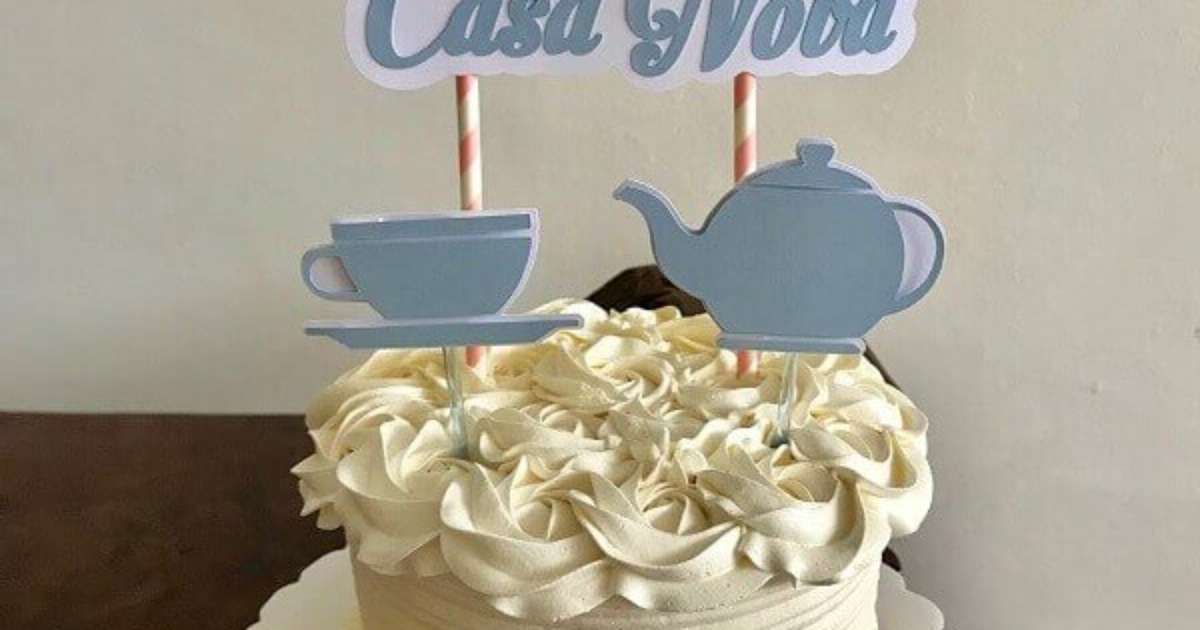 bolo cha de casa nova