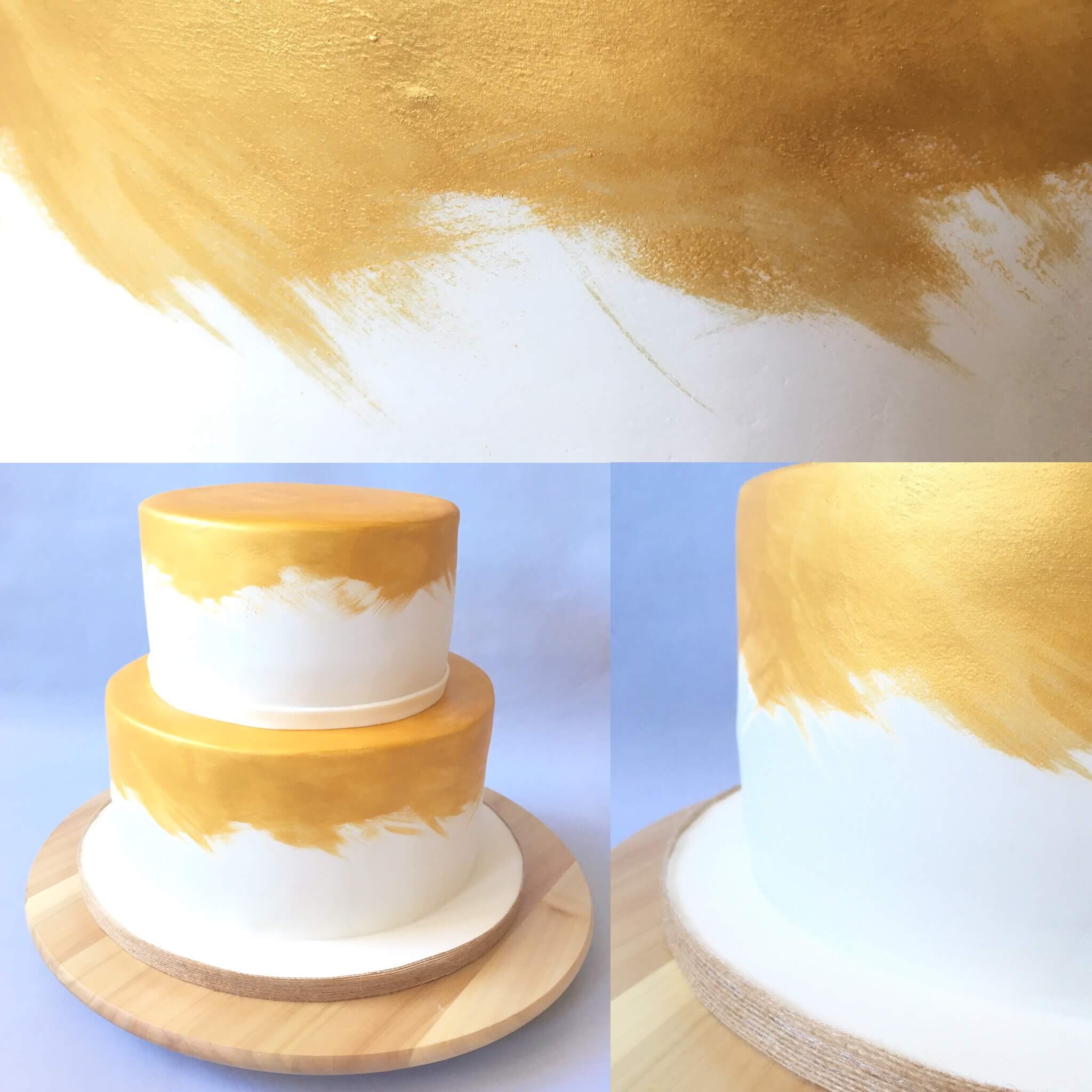 Inspirações de Bolos Abstratos com Flores Naturais e Folhas de Ouro para 2026