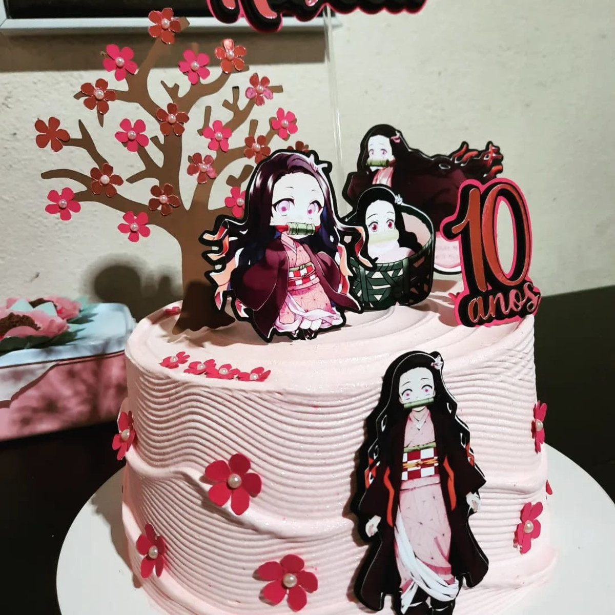 bolo decorado anime pasta americana