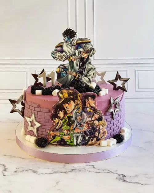 bolo decorado anime infantil