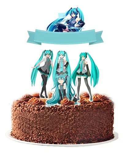 bolo decorado anime para festa