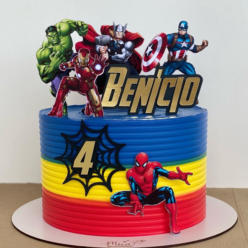 bolo vingadores baby