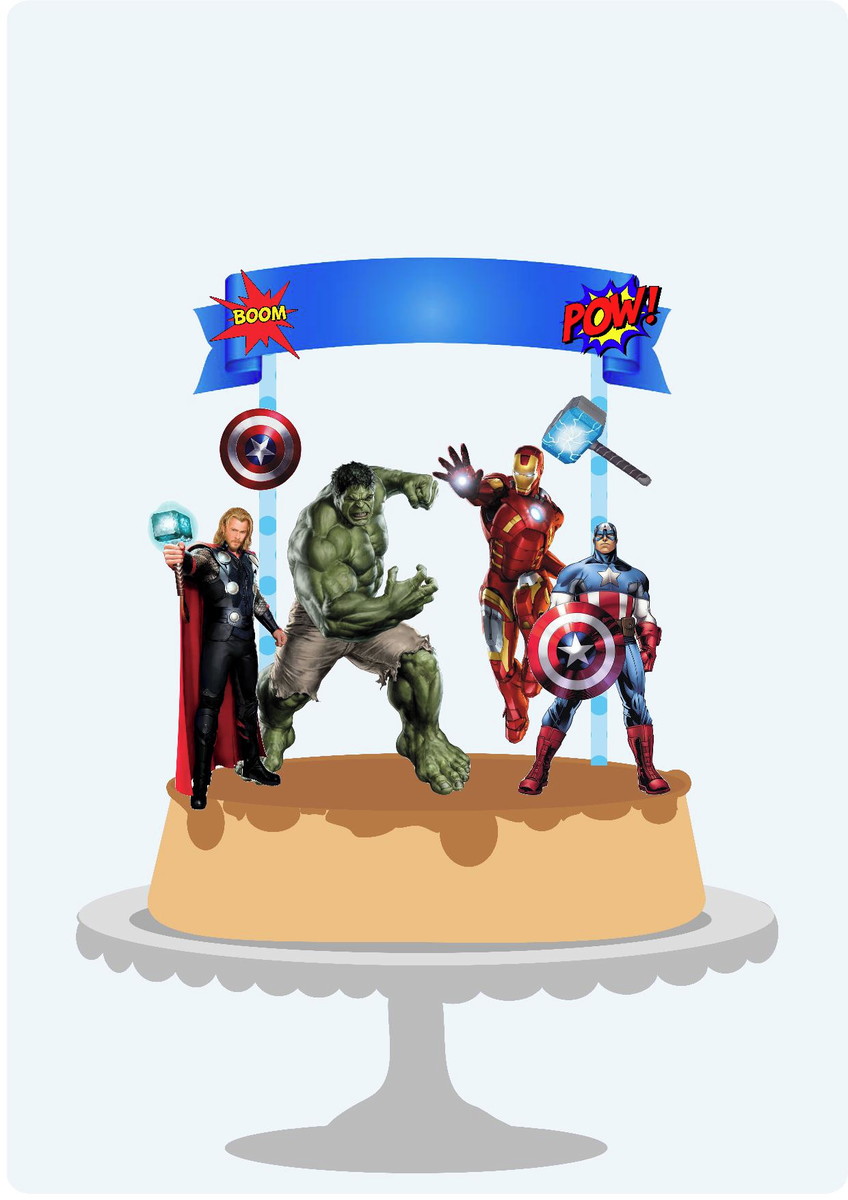 bolo vingadores com idade