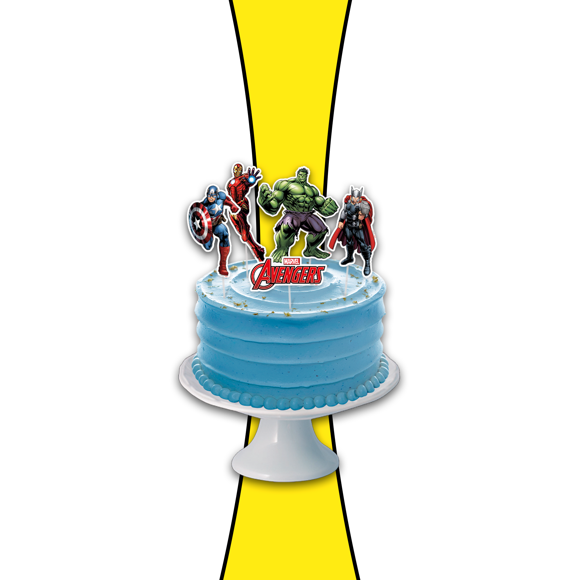 bolo vingadores chantilly