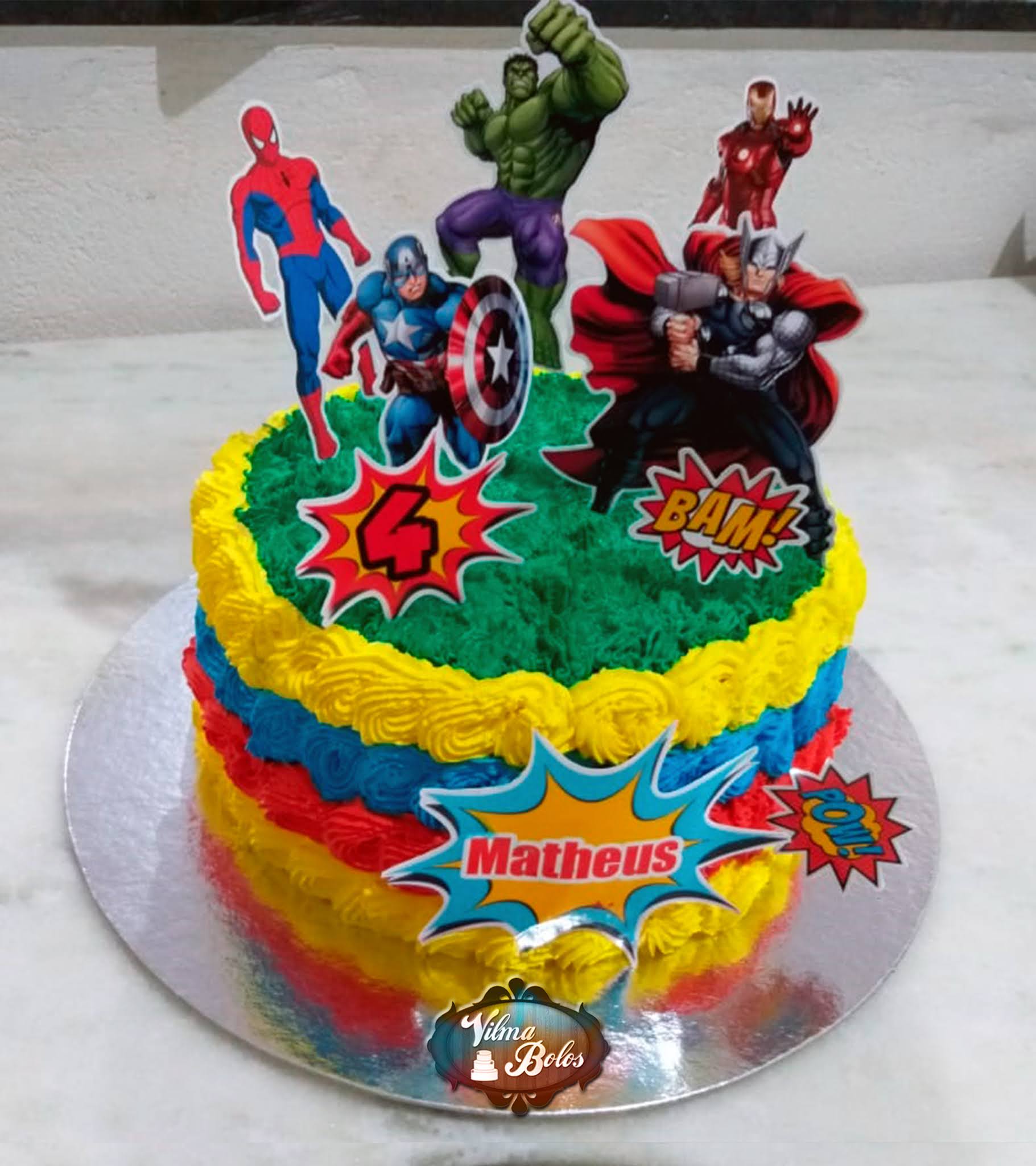 bolo vingadores cute