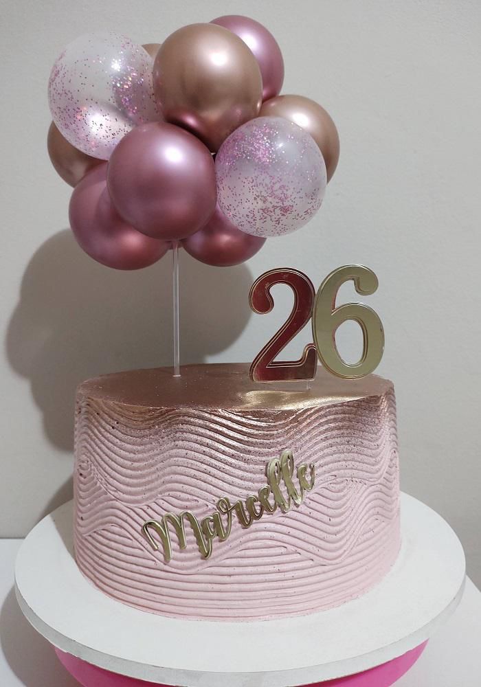 bolo decorado balão infantil