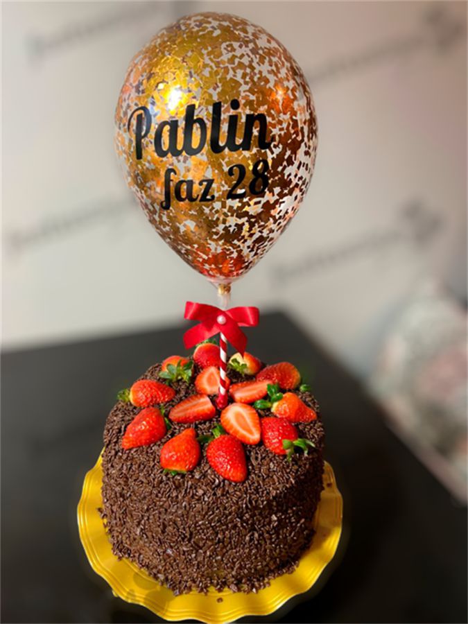 bolo decorado balão adulto