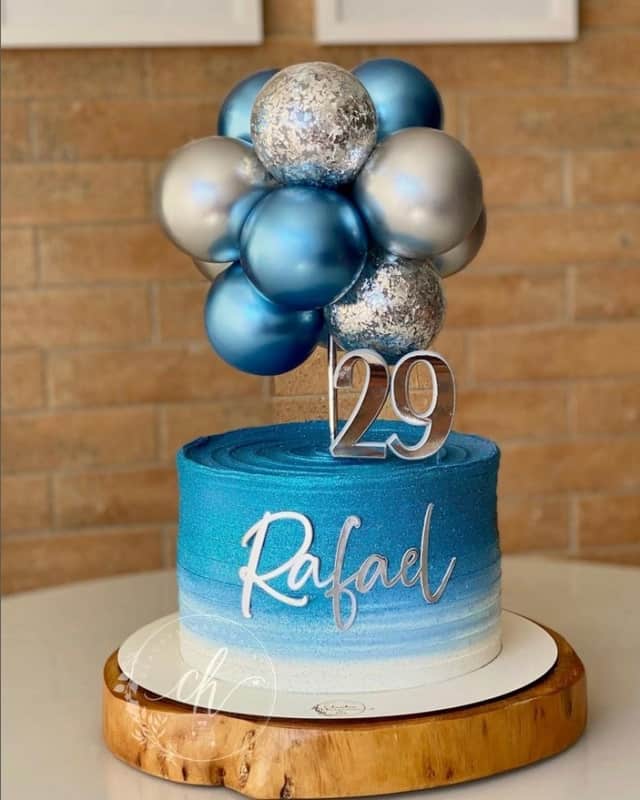bolo decorado balão desconstruído