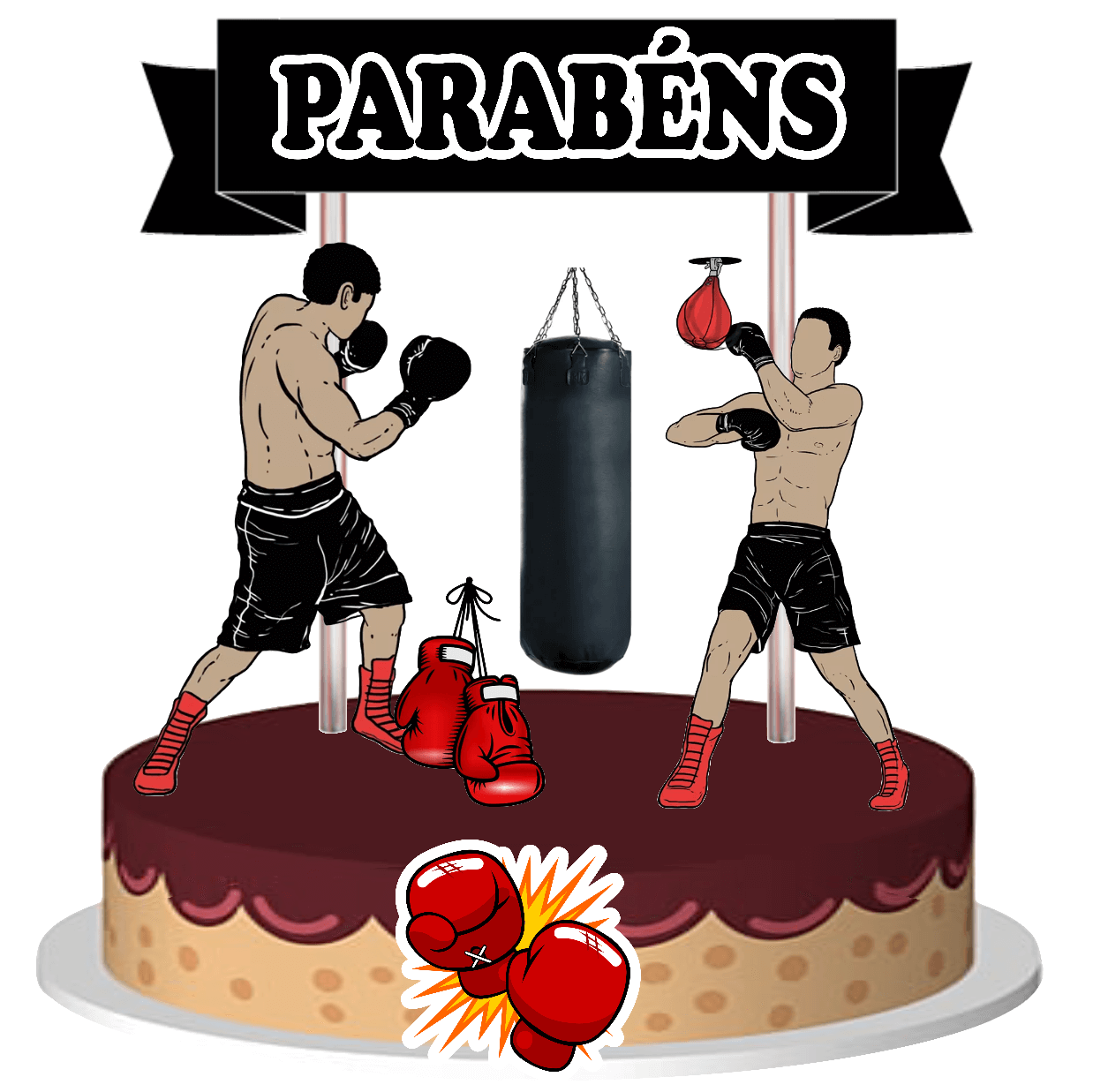 bolo de boxe para homem