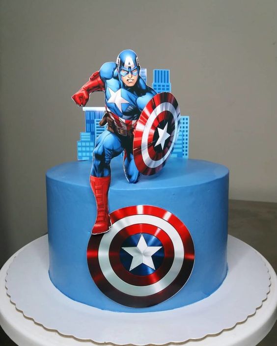 Bolo Decorado Capitao America
