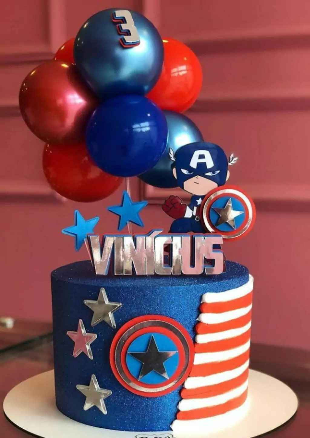 Bolo Decorado Capitao America