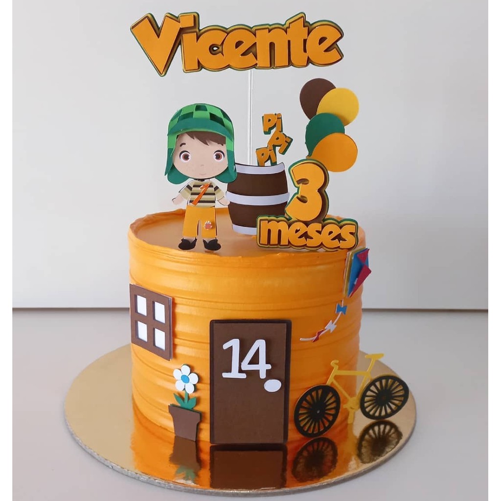 bolo decorado chaves infantil