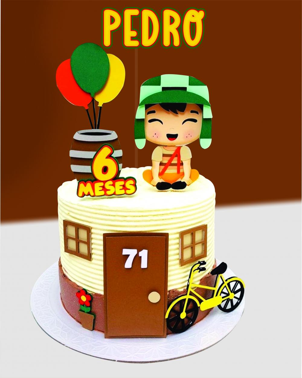 bolo decorado chaves adulto