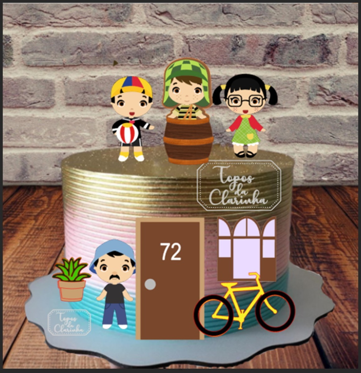 bolo decorado chaves infantil