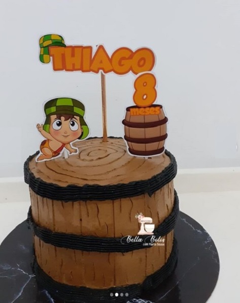 bolo decorado chaves cenoura