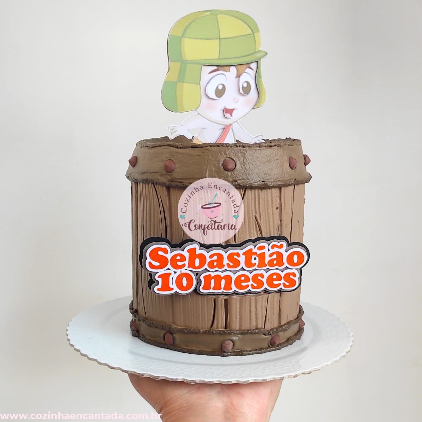 bolo decorado chaves nutella