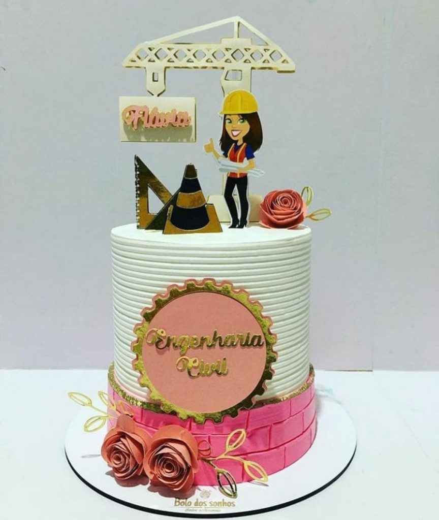 Bolo Decorado Engenharia