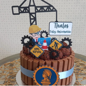 Bolo Decorado Engenharia