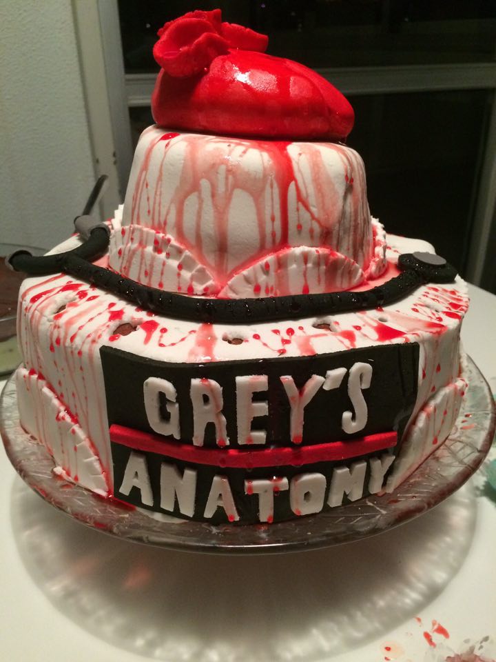 ideias de bolo decorado greys anatomy para festa